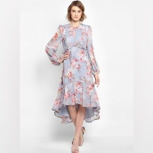Ever New Melbourne Floral Long Sleeve Midi Dress – Size 0 (AUS 4 / EUR 32)
